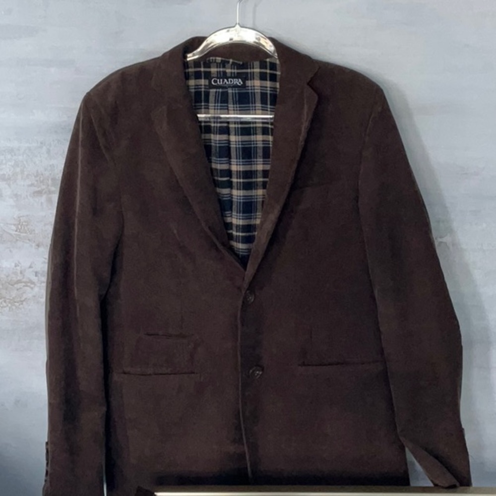 Men's dark brown corduroy jacket by mexican designer “Caudra”